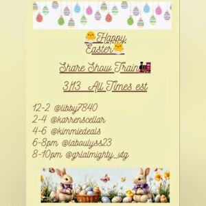 𝑯𝑨𝑷𝑷𝒀 𝑬𝑨𝑺𝑻𝑬𝑹 𝑺𝑯𝑨𝑹𝑬 𝑻𝑹𝑨𝑰𝑵 𝟬𝟯/𝟭𝟯 𝟭𝟮𝗽𝗺 𝗲𝘀𝘁.